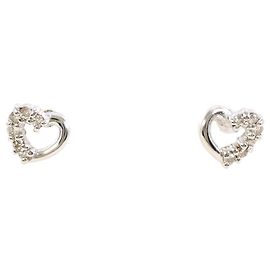 Autre Marque Orecchini a lobo in oro bianco 18K e diamanti