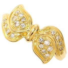 Autre Marque Anillo de banda en oro amarillo de 18K con diamante