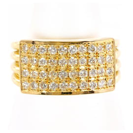 Autre Marque 18K Gelbgold-Ring mit Diamant