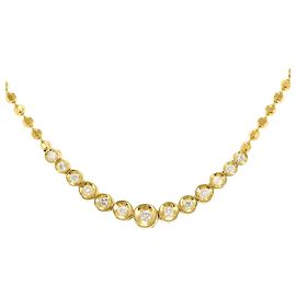 Autre Marque Collier em ouro amarelo 18K com diamante
