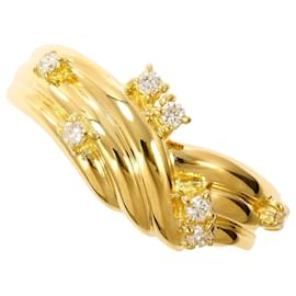 Autre Marque 18K Gelbgold-Ring mit Diamant