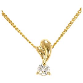 Autre Marque Collar de oro amarillo de 18K con diamante