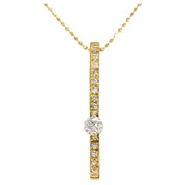 Autre Marque Collana in oro giallo 18K con diamante