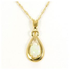 Autre Marque Colar de ouro amarelo 18K com opala