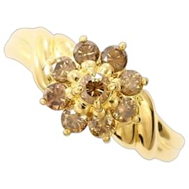 18K Gelbgold-Ring mit braunem Diamanten - Autre Marque