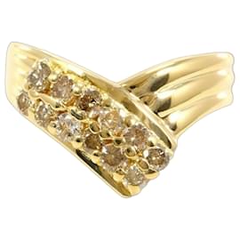 18K Gelbgold-Ring mit braunem Diamanten - Autre Marque