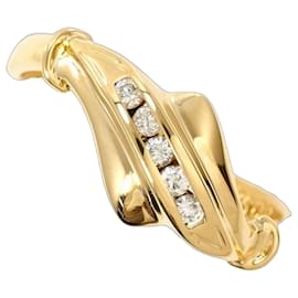 18K Gelbgold-Ring mit Diamant - Autre Marque