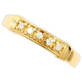 Autre Marque Anel de banda em ouro amarelo 18K com diamante
