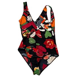 Chanel Einteiler-Badeanzug mit Blumenmuster