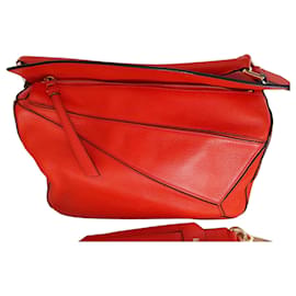 Loewe Puzzle Borsa in Pelle Rossa