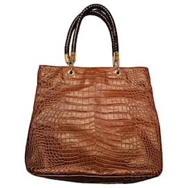 Michael Kors Borsa Tote in Pelle Goffrata Marrone
