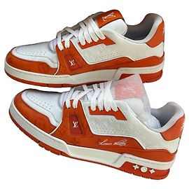 Louis Vuitton LV Trainer Signature #54 Sneakers Orange Blanc
