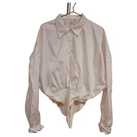Norma Kamali Body Chemisier in Cotone Bianco