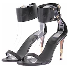 Balmain Sandali in pelle nera