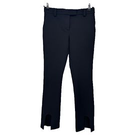 Autre Marque ALESSANDRO VIGILANTE Black Viscose Straight Trousers