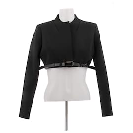 Coperni Schwarze Cropped Bolero Jacke aus Baumwolle