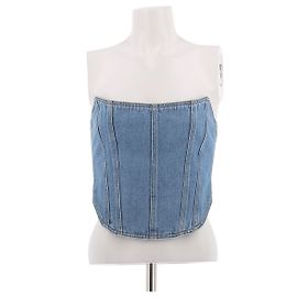 Autre Marque Corset de denim azul MAGDA BUTRYM