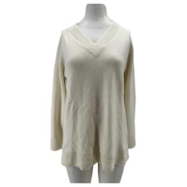 BAZILIKA V-Ausschnitt Pullover aus Kaschmir Creme - Autre Marque