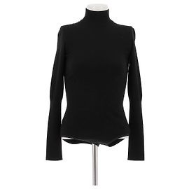 Body Alaïa de lana negro de manga larga