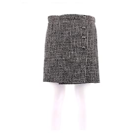 Falda de tweed rosa y negra - Chanel