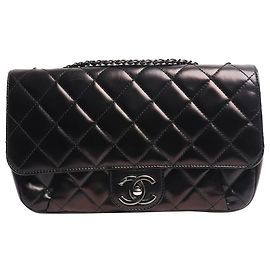 Chanel Borsa flap trapuntata in agnello nero 2015