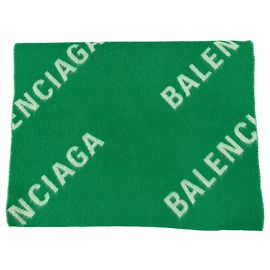 Stola in lana verde Balenciaga