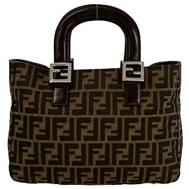Fendi Vintage Zucca FF Logo Mini Tote Bag