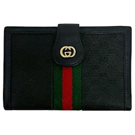 Cartera de cuero GUCCI Old Gucci Sherry Line Micro GG Logo Hardware