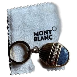 Portachiavi Montblanc dorato e pietra blu