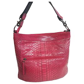 JRA Schultertasche aus rosa geprägtem Pythonleder - Autre Marque