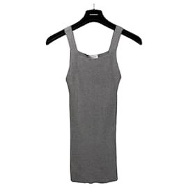 Mugler Top de punto acanalado gris - Thierry Mugler
