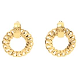 Orecchini a clip Chanel Coco Mark placcati oro
