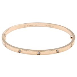Bracciale Charm Cartier in oro rosa 18K con diamanti
