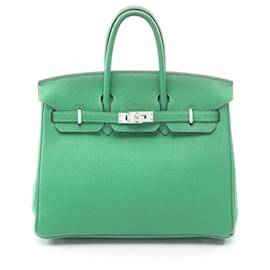 Hermes Birkin 25 Handtasche aus grünem Togo-Leder - Hermès