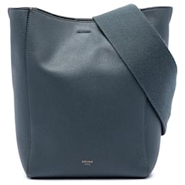 Borsa a secchiello Celine Blue Small Soft Grained Calfskin Seau Sangle - Céline