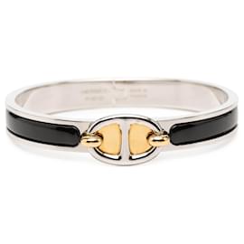 Pulseira Hermès Black Mini Enamel Clic Chaine d Ancre PM