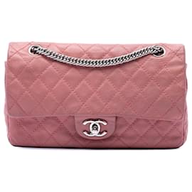 Chanel Pink Medium Classic Washed Lambskin Bijoux Chain Double Flap