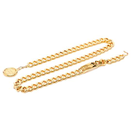 Chanel Gold Gold Plated CC Medallion Chain Link Gürtel
