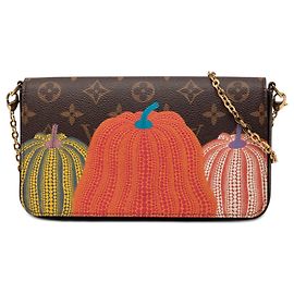 Louis Vuitton Braun Yayoi Kusama Monogram Pumpkins Pochette Felicie