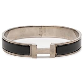 Hermès Black Narrow Enamel Clic H Bracelet PM