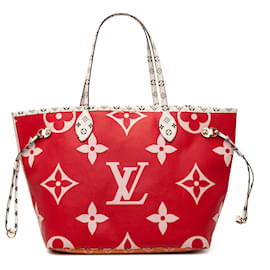 Louis Vuitton Red Monogram Giant Neverfull MM