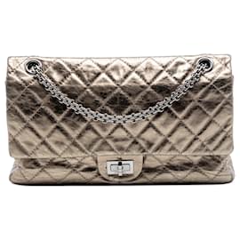 Chanel Gold Quilted Metallic Aged Calfskin Reissue 2.55 Double Flap 226