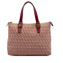 Tote de lona Zucchino beige Fendi