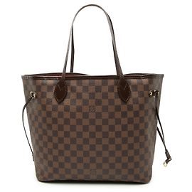 Louis Vuitton Marrone Damier Ebene Neverfull MM