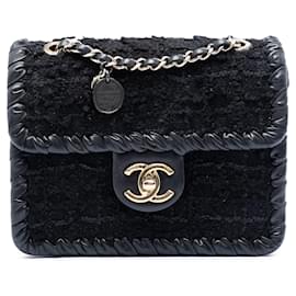 Chanel Black Mini Tweed My Own Frame Flap