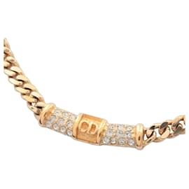 Collana Christian Dior placcata oro e strass