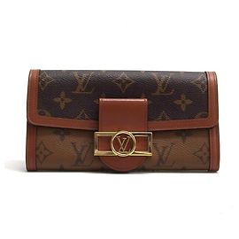 Louis Vuitton Monogram Reverse Portefeuille Sarah Dauphine Flap Long Wallet