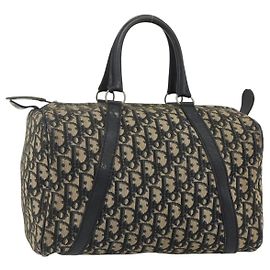 Christian Dior Vintage Trotter Boston Diorissimo Canvas Large
