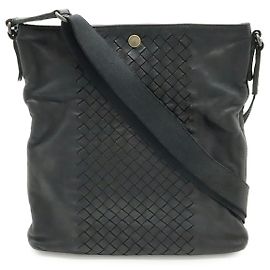 Borsa a Spalla in Pelle Bottega Veneta Nera