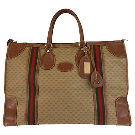 Borsa Boston Gucci Vintage Micro GG Supreme Canvas e Pelle